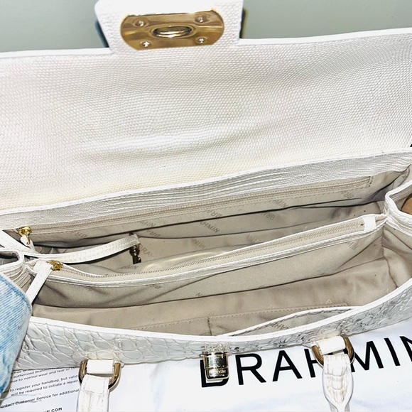 Brahmin Dayan Sea Salt White Carman handbag MSRP $375 - Picture 8 of 13